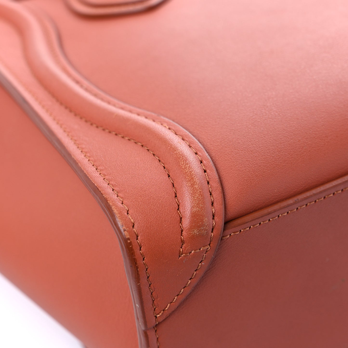 Smooth Calfskin Nano Luggage Terracotta