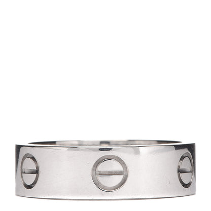 Cartier 18K White Gold 5.5mm LOVE Ring 57 8 3 of 6