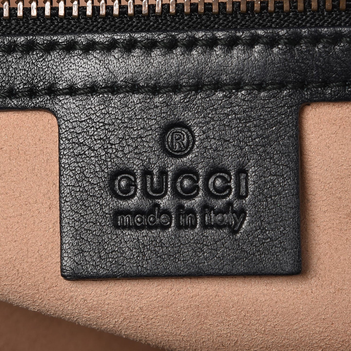 GUCCI Calfskin Matelasse Small GG Marmont Shoulder Bag Black