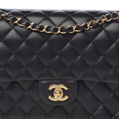 Chanel Lambskin Quilted Medium Double Flap Black 7 of 11