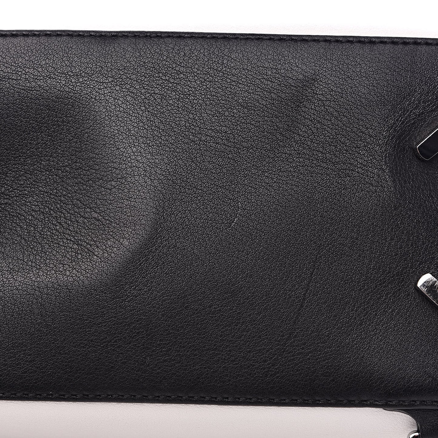Calfskin Medium Puzzle Bag Forest Green White Black