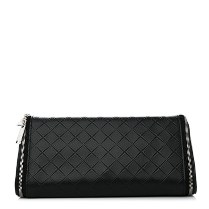 Bottega Veneta Calfskin Intarsio Toiletry Case Black 1 of 7