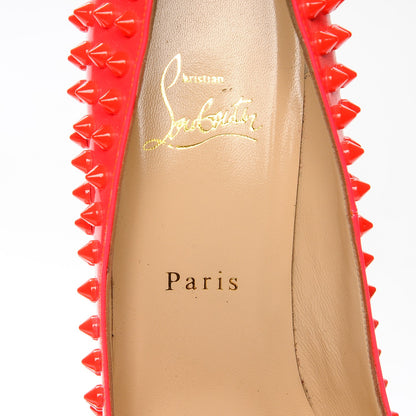 Christian Louboutin Patent Pigalle Spikes 100 Pumps 39.5 Fluo Rose Paris 5 of 10
