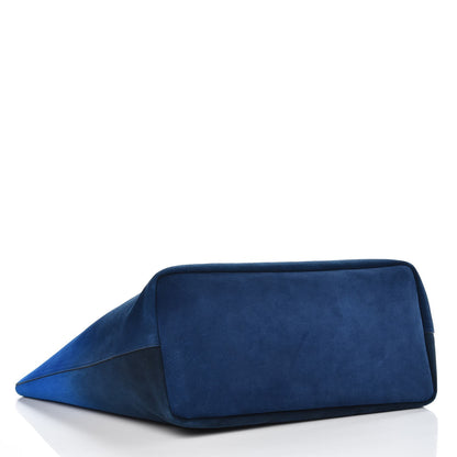 Givenchy Metallic Calfskin Suede Ombre Large Reversible Antigona Tote Blue Silver 7 of 15