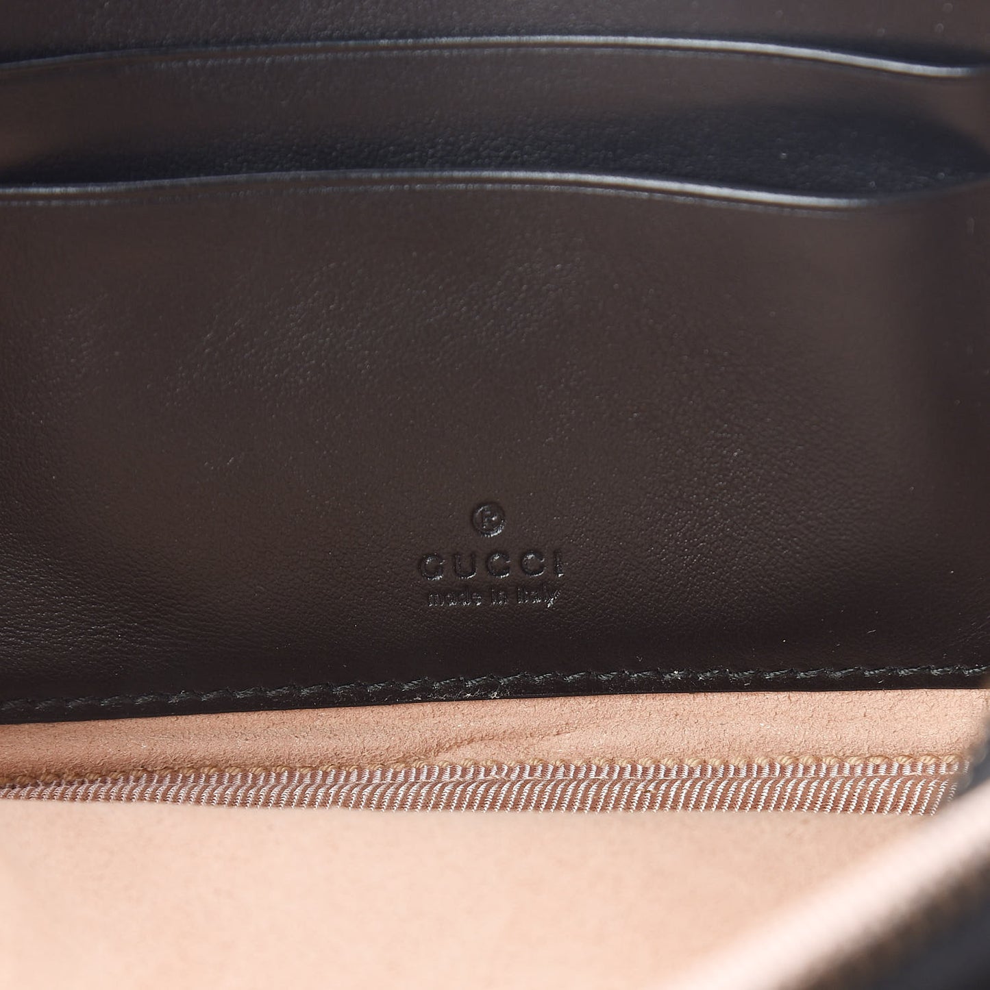 Calfskin Matelasse Mini GG Marmont Chain Crossbody Bag Black
