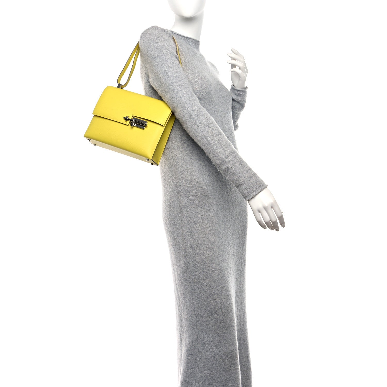 Hermes Epsom Verso Verrou 21 Lime Natural 2 of 11