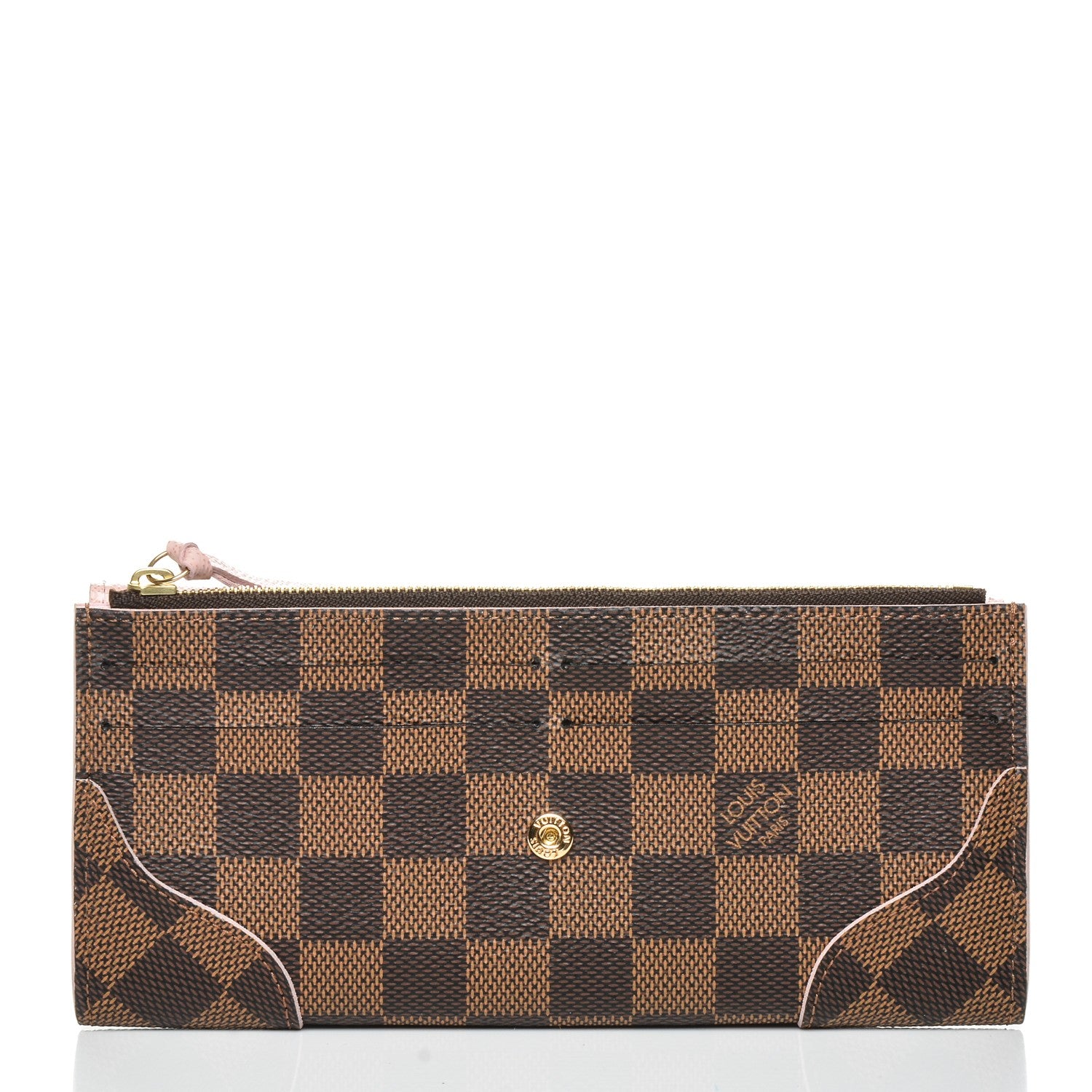 Louis Vuitton Damier Ebene Caissa Wallet Rose Ballerine 6 of 7