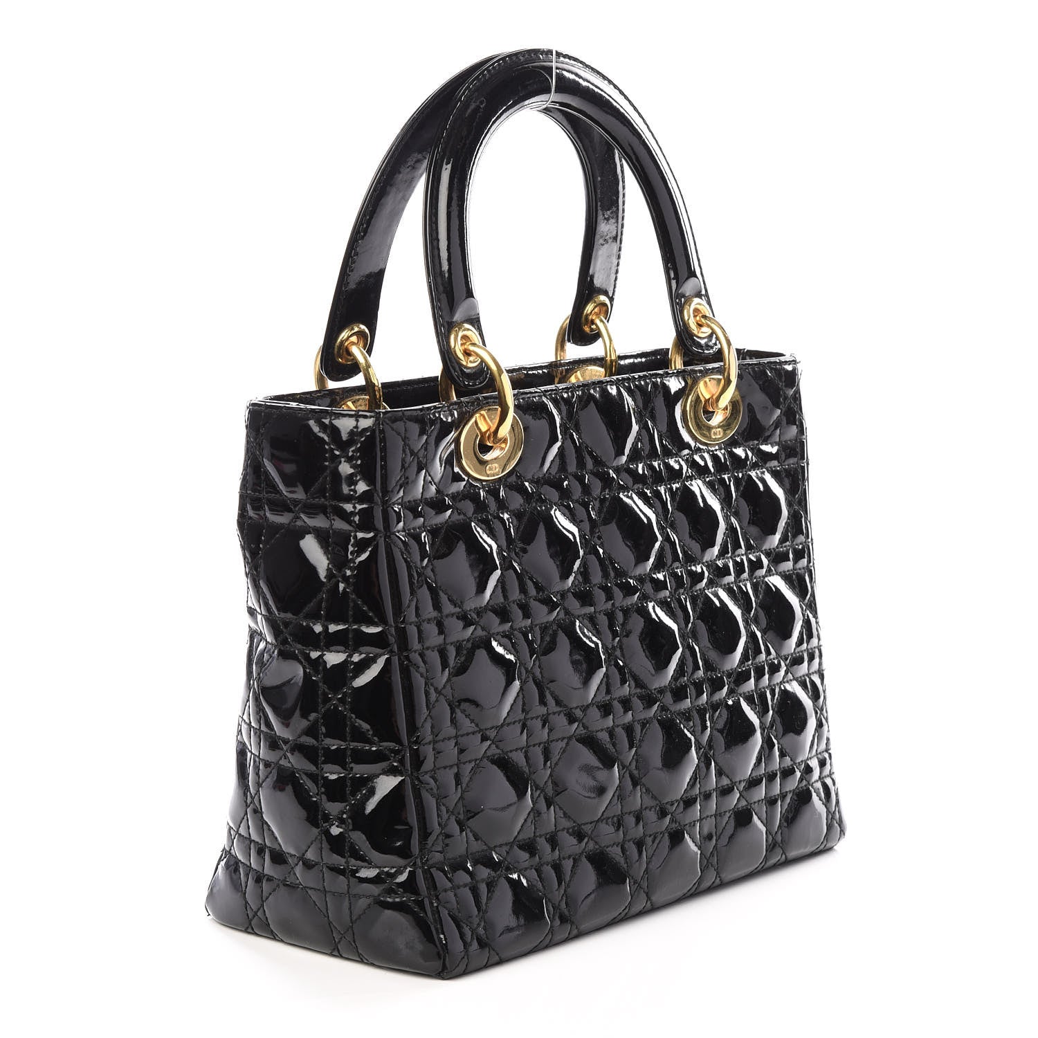 Christian Dior Patent Cannage Medium Lady Dior Black 2 of 13