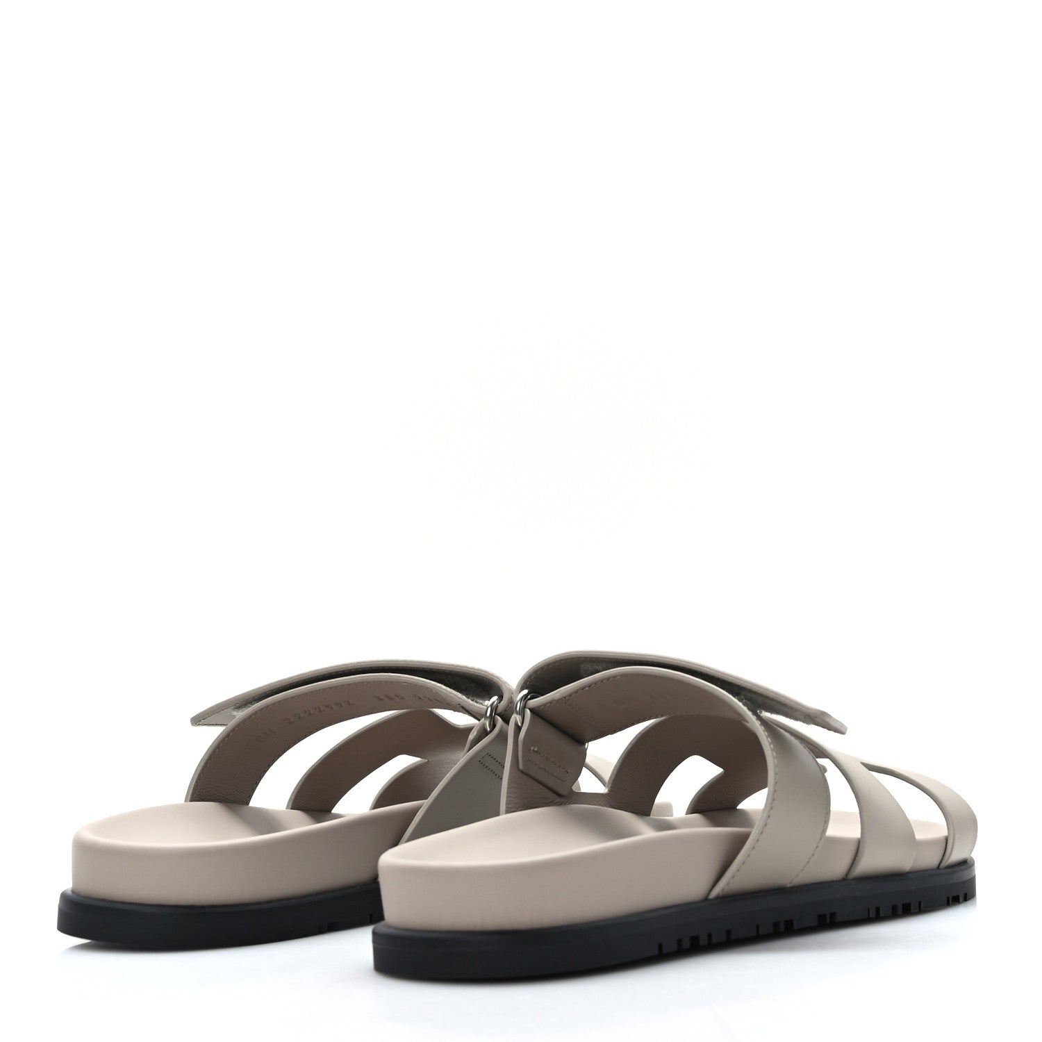 Hermes Calfskin Womens Chypre Sandals 38.5 Beige Mastic 4 of 9
