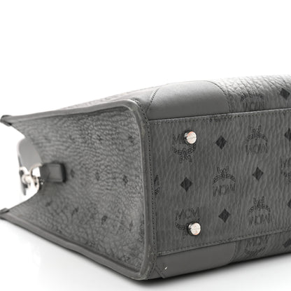 MCM Visetos Large Munchen Tote Grey 9 of 12
