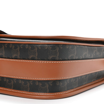 Celine Triomphe Canvas Messenger Folco Bag Tan 9 of 9