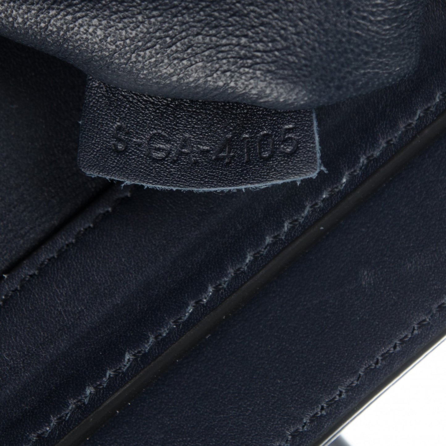 Smooth Calfskin Striped Canvas Micro Luggage Navy Blue