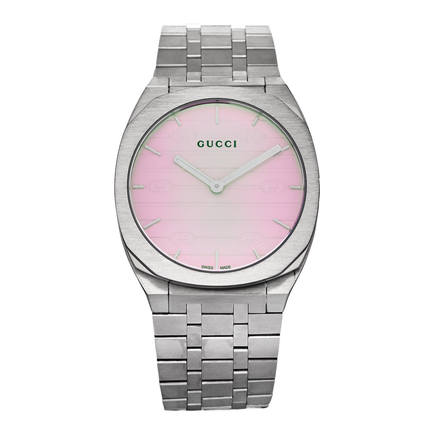 Gucci Stainless Steel 38mm 25H Quartz Watch Pink 1 of 5