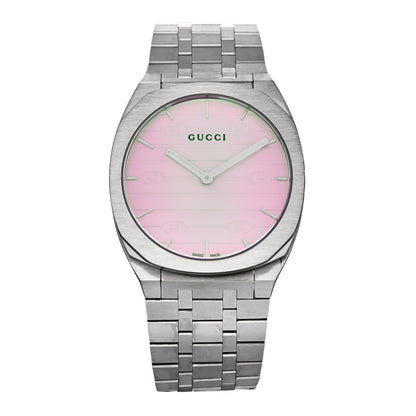 Gucci Stainless Steel 38mm 25H Quartz Watch Pink 1 of 5