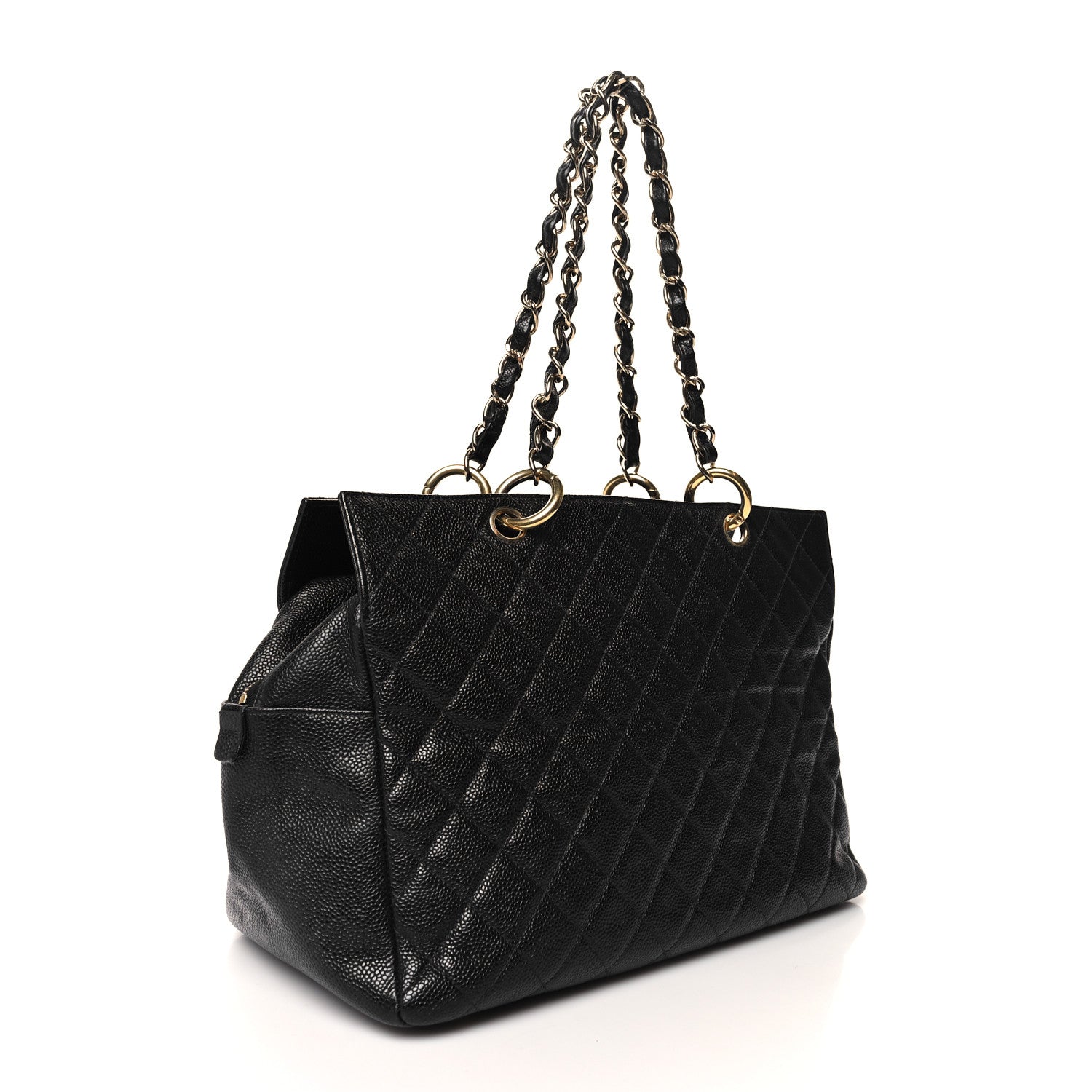 Chanel Caviar Quilted Grand Timeless Shopping Tote GTT Black 3 of 12
