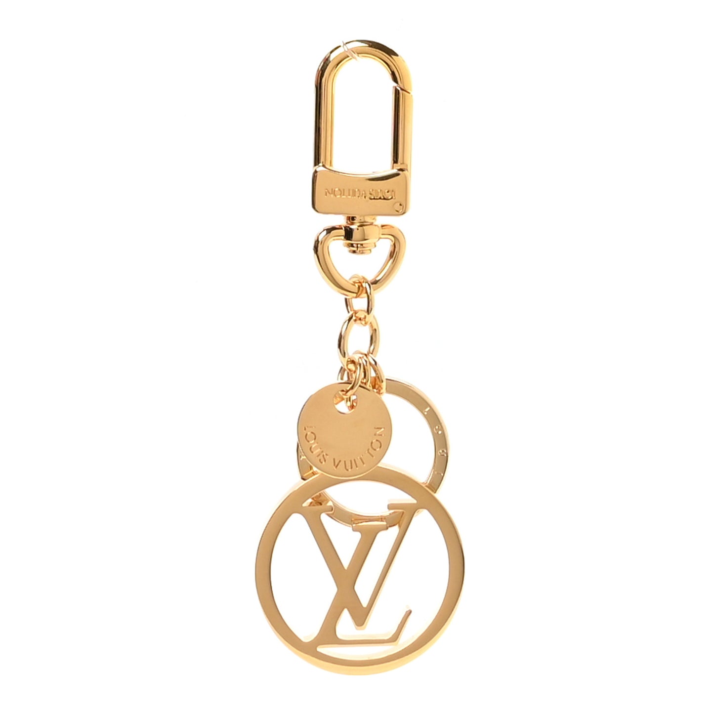 LV Circle Bag Charm Key Holder Gold