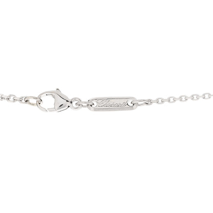 Chopard 18K White Gold Diamond Happy Diamonds Square Pendant Necklace 3 of 6
