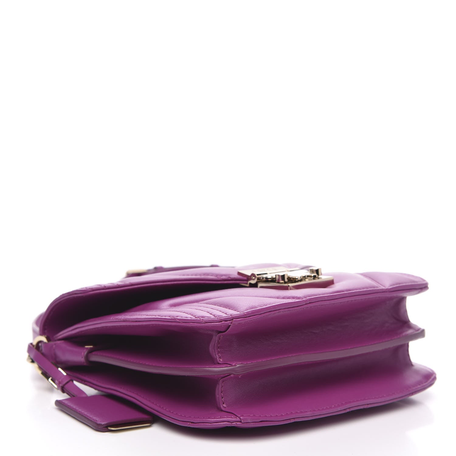 MCM Lambskin Quilted Small Patricia Shoulder Bag Viva Lila 4 of 9