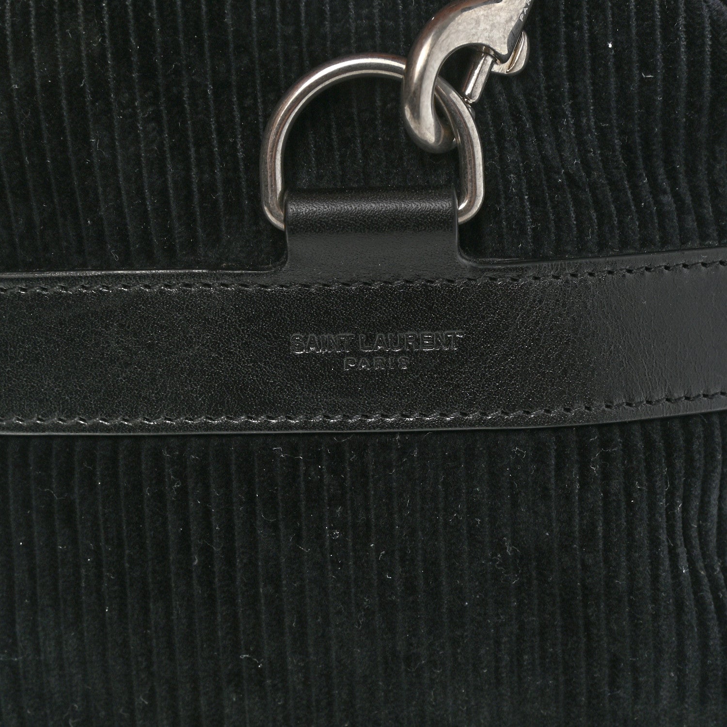 Saint Laurent Corduroy Andy Duffle Bag Black 7 of 10