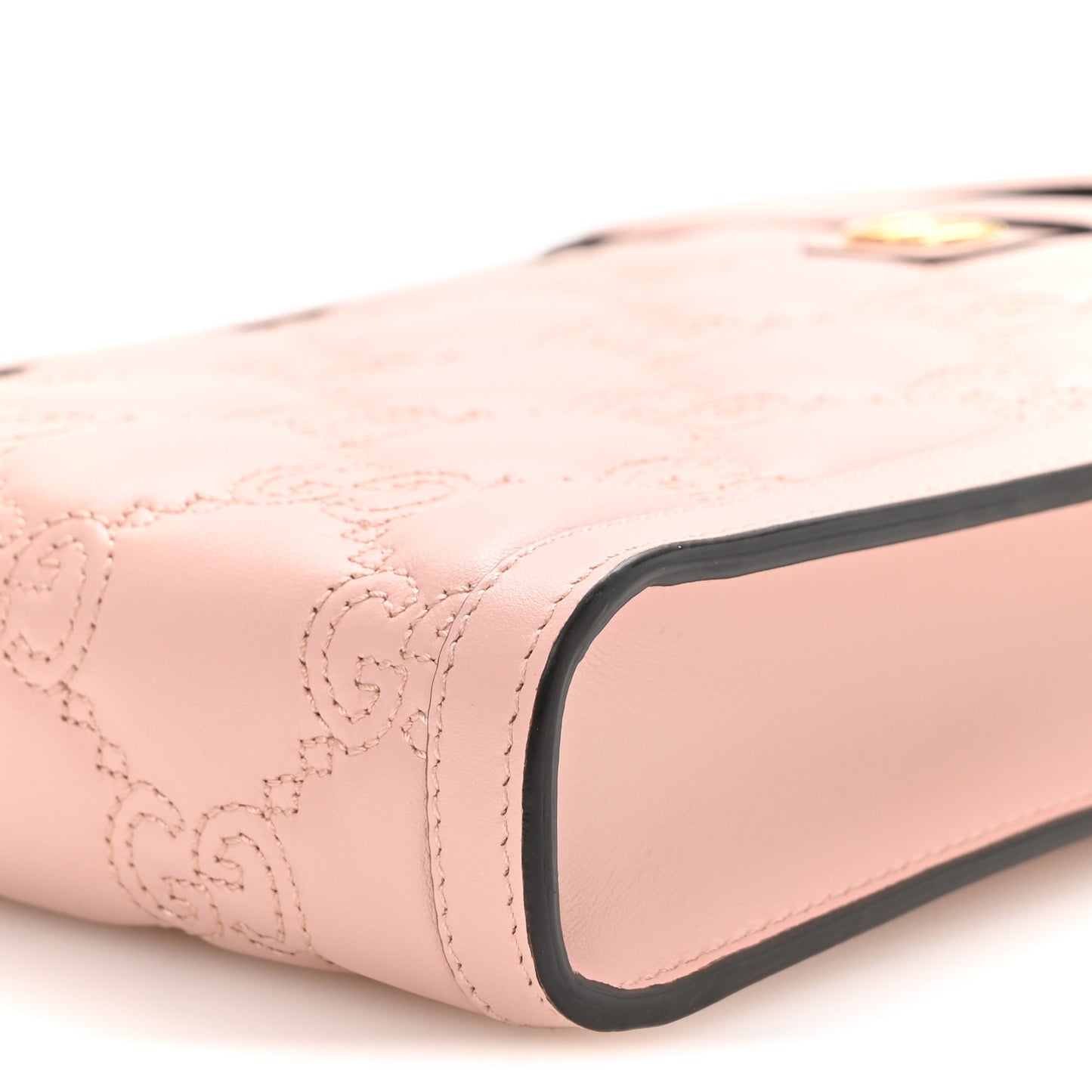Calfskin GG Matelasse Mini Top Slip Handle Crossbody Bag Perfect Pink Natural
