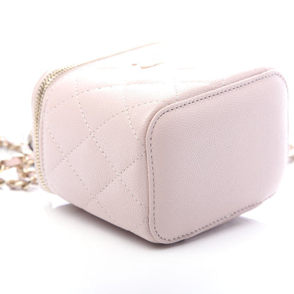 Chanel Caviar Quilted Mini Vanity Case With Chain Light Pink 8 of 9