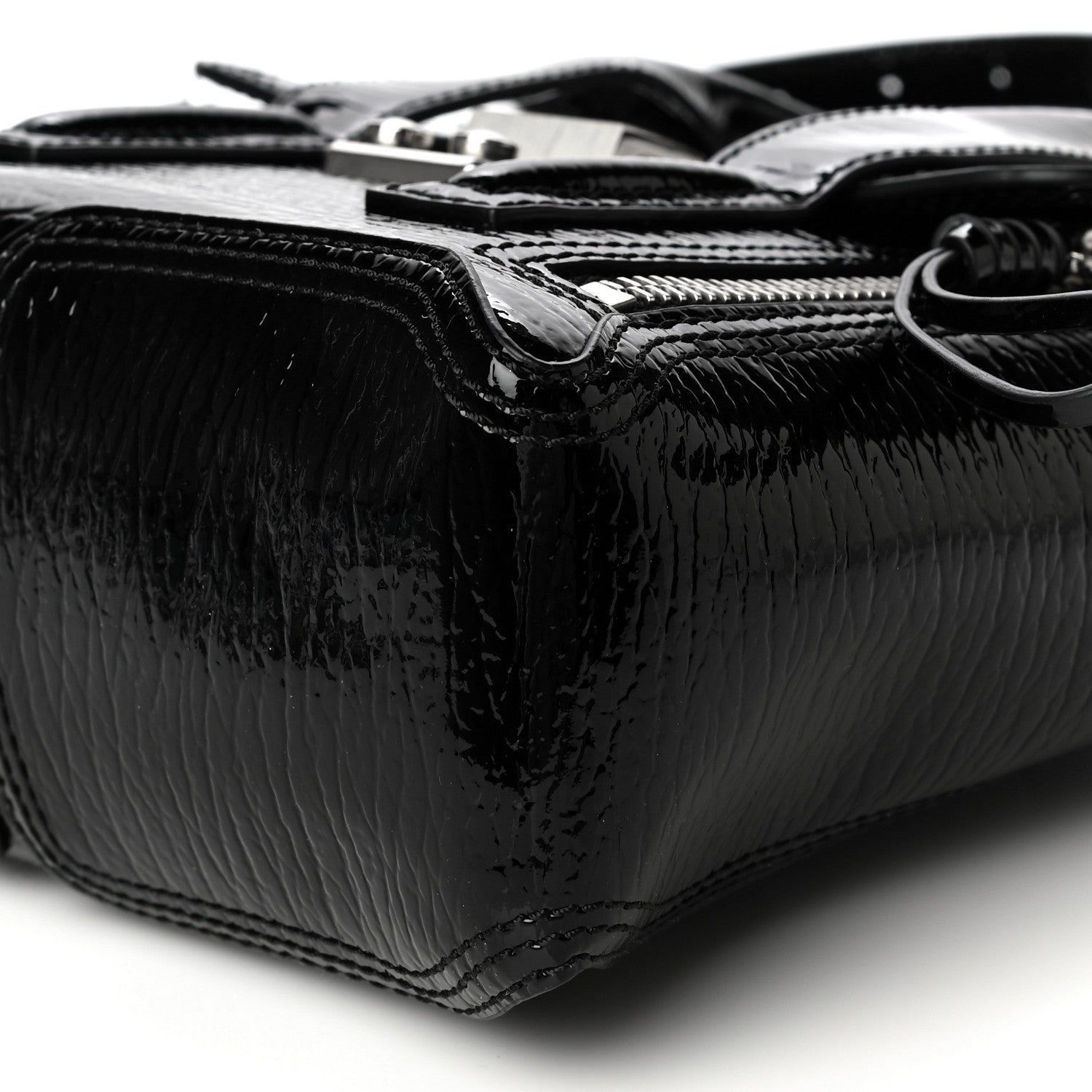 3.1 Phillip Lim Textured Patent Mini Pashli Satchel Black 9 of 9