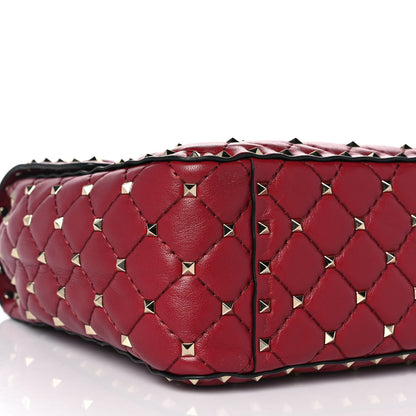 Valentino Garavani Nappa Large Rockstud Spike Shoulder Bag Rubino 7 of 9