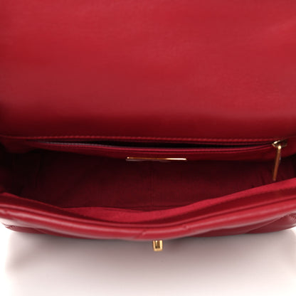Chanel Goatskin Quilted Medium Chanel 19 Flap Red 5 of 10