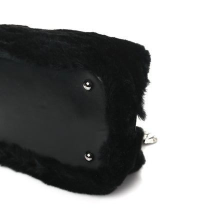 Chanel Rabbit Fur Baguette Crystal CC Bag Black 8 of 8