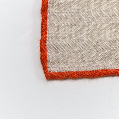 Hermes Cashmere Silk Botanica Grafica Shawl 140 Naturel Black Orange 11 of 11