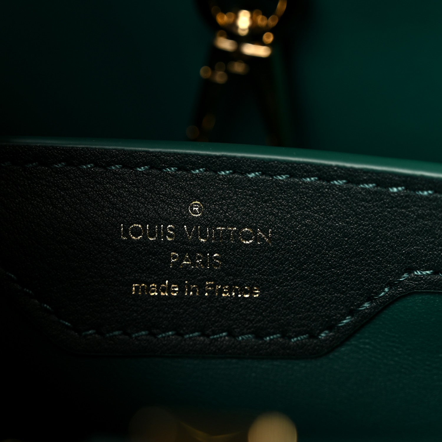 Louis Vuitton Velvet Embroidery Capucines BB Green 7 of 10