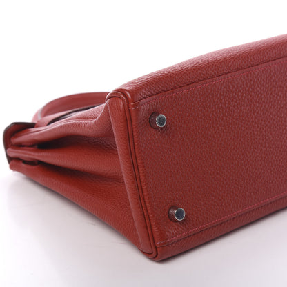 Hermes Togo Kelly Retourne 28 Rouge Vif 7 of 11