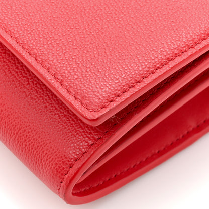 Burberry Calfskin Logo Hazelmere Wallet With Detachable Strap Red 11 of 13