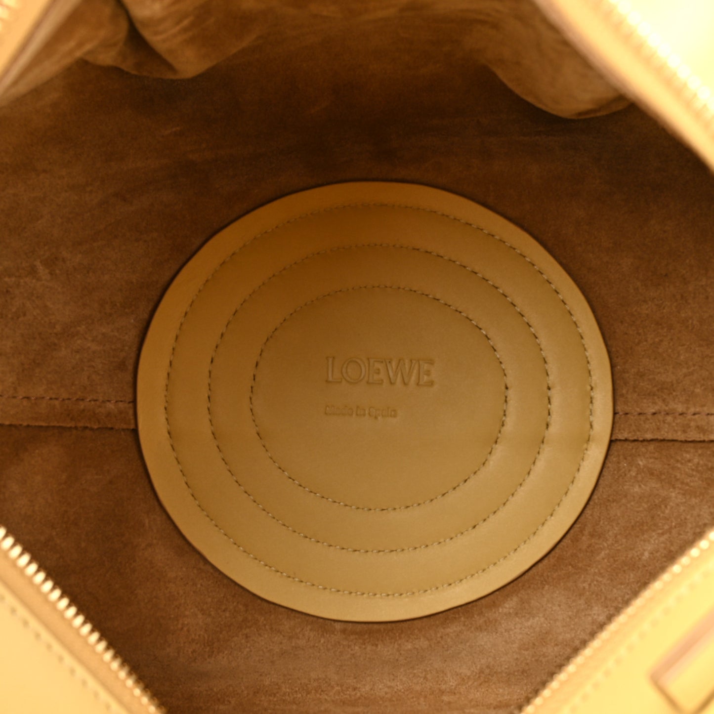 Shiny Nappa Calfskin Paseo Bag Dark Butter