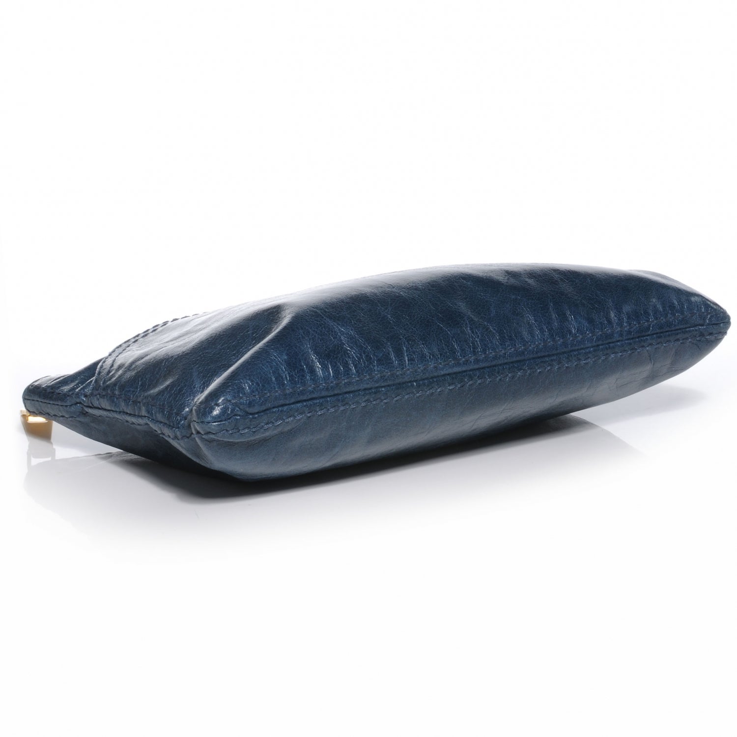 Prada Vitello Shine Pochette Clutch Denim 5 of 9