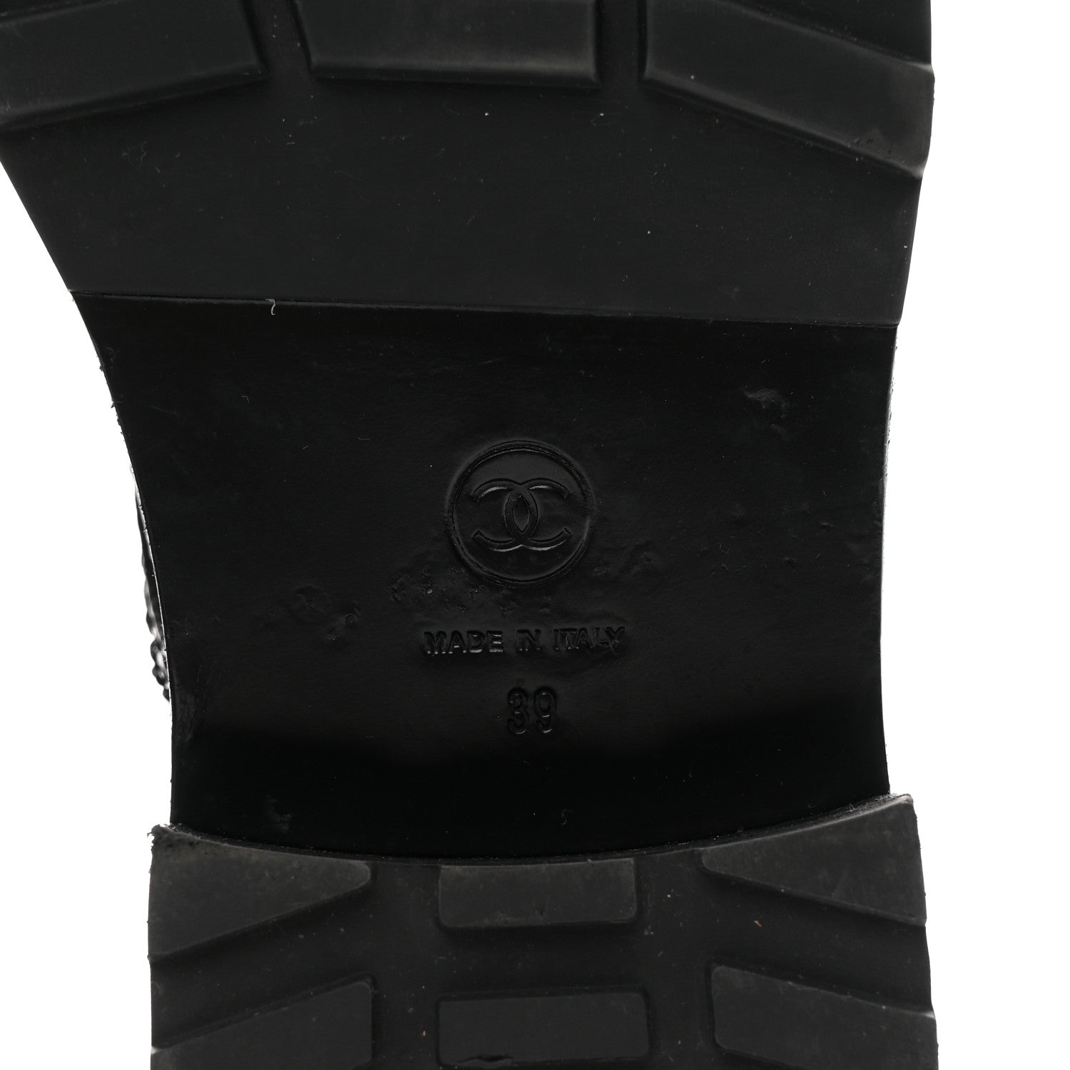 Chanel Shiny Calfskin Velvet Pearl Combat Short Boots 39 Black 7 of 9