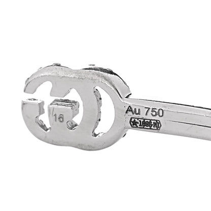 Gucci 18K White Gold Diamond GG Running Cuff Bracelet 4 of 4