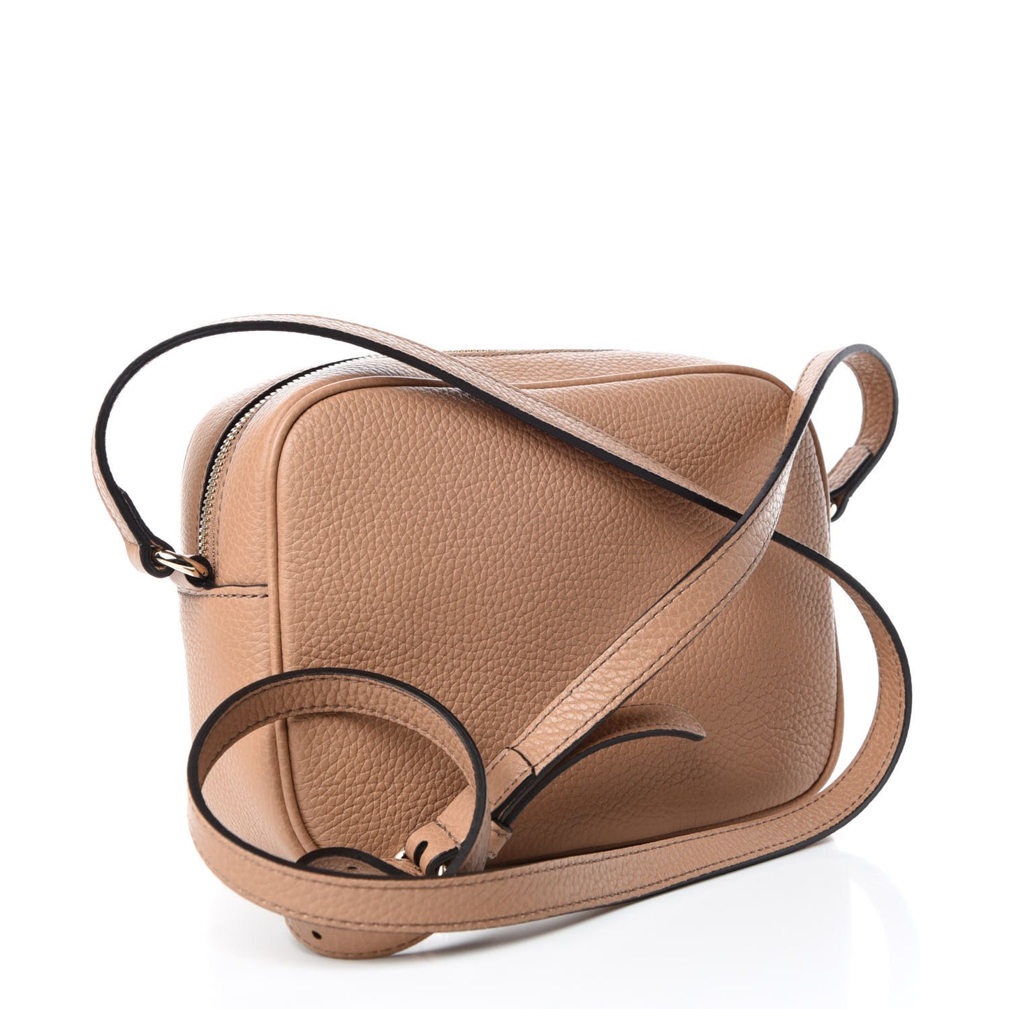 Pebbled Calfskin Small Soho Disco Bag Camelia