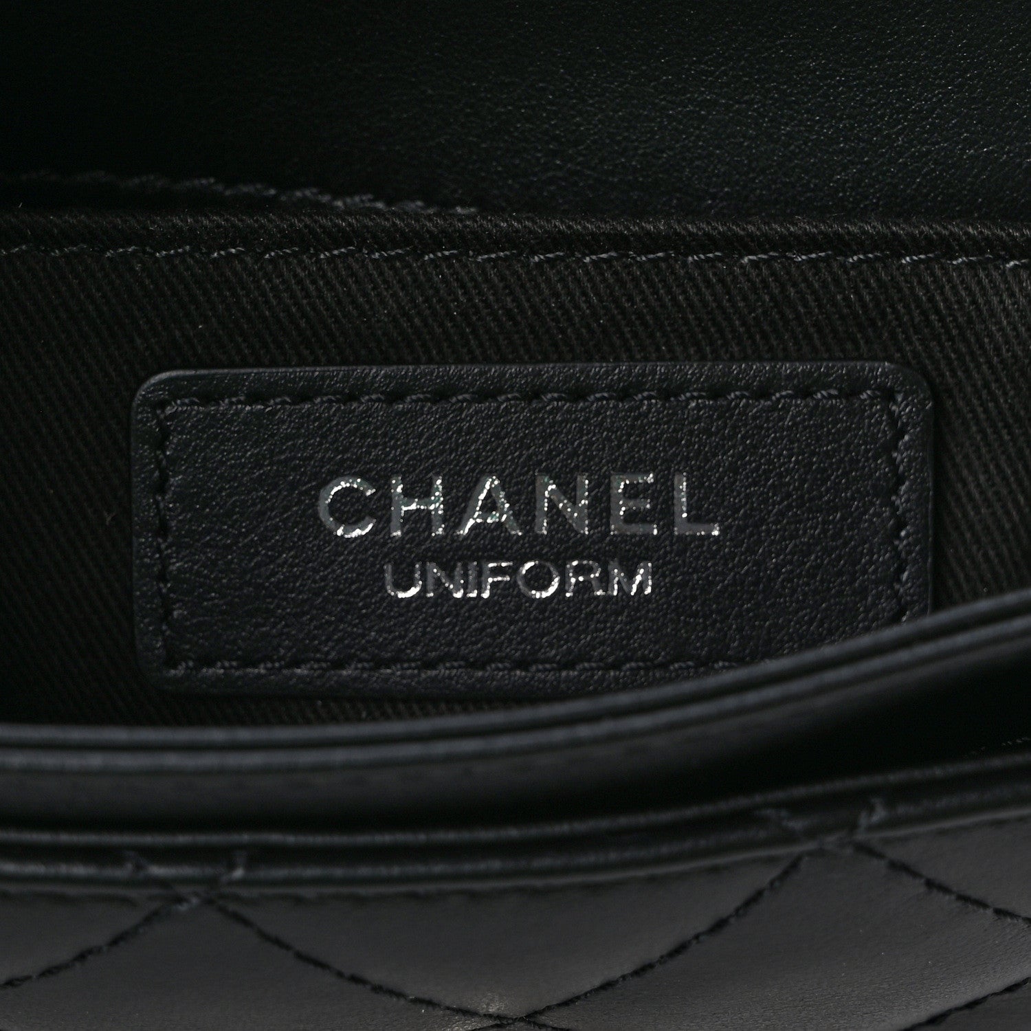 Chanel Calfskin Quilted CC Uniform Flap Belt Bag Black 6 of 9