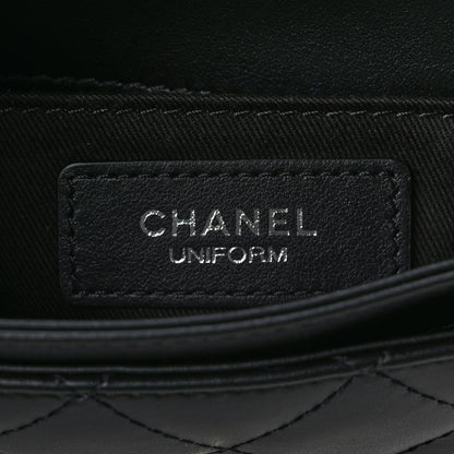 Chanel Calfskin Quilted CC Uniform Flap Belt Bag Black 6 of 9