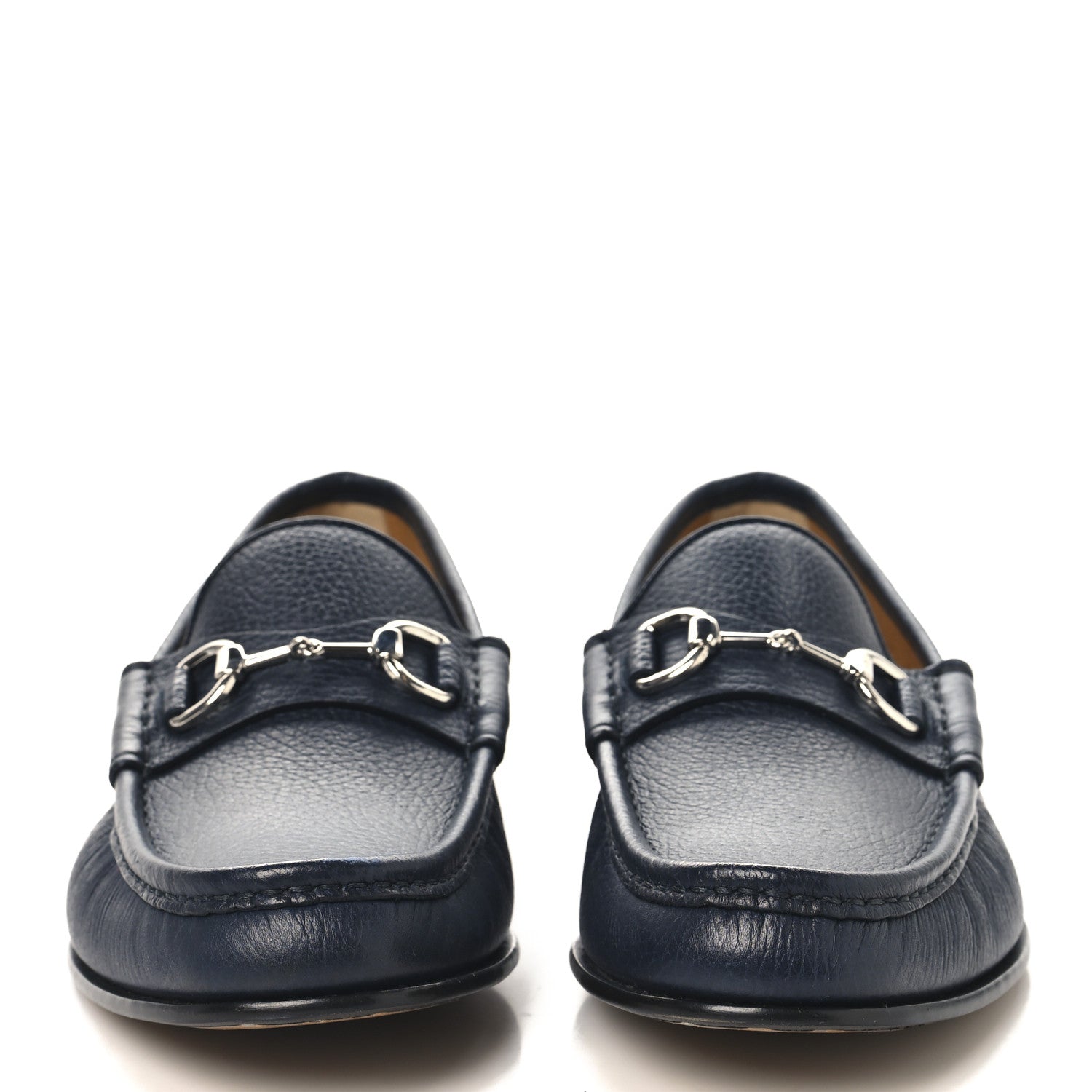 Gucci Road Calfskin Mens Horsebit Loafers 8.5 Blue 3 of 9