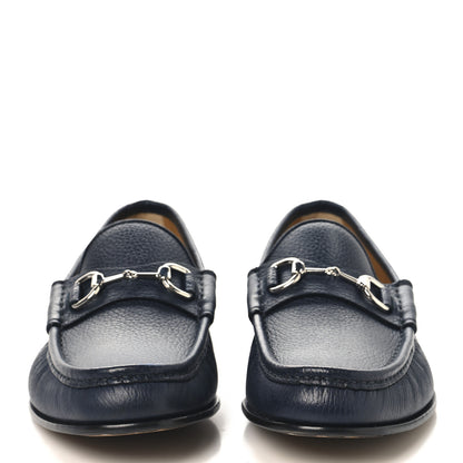 Gucci Road Calfskin Mens Horsebit Loafers 8.5 Blue 3 of 9