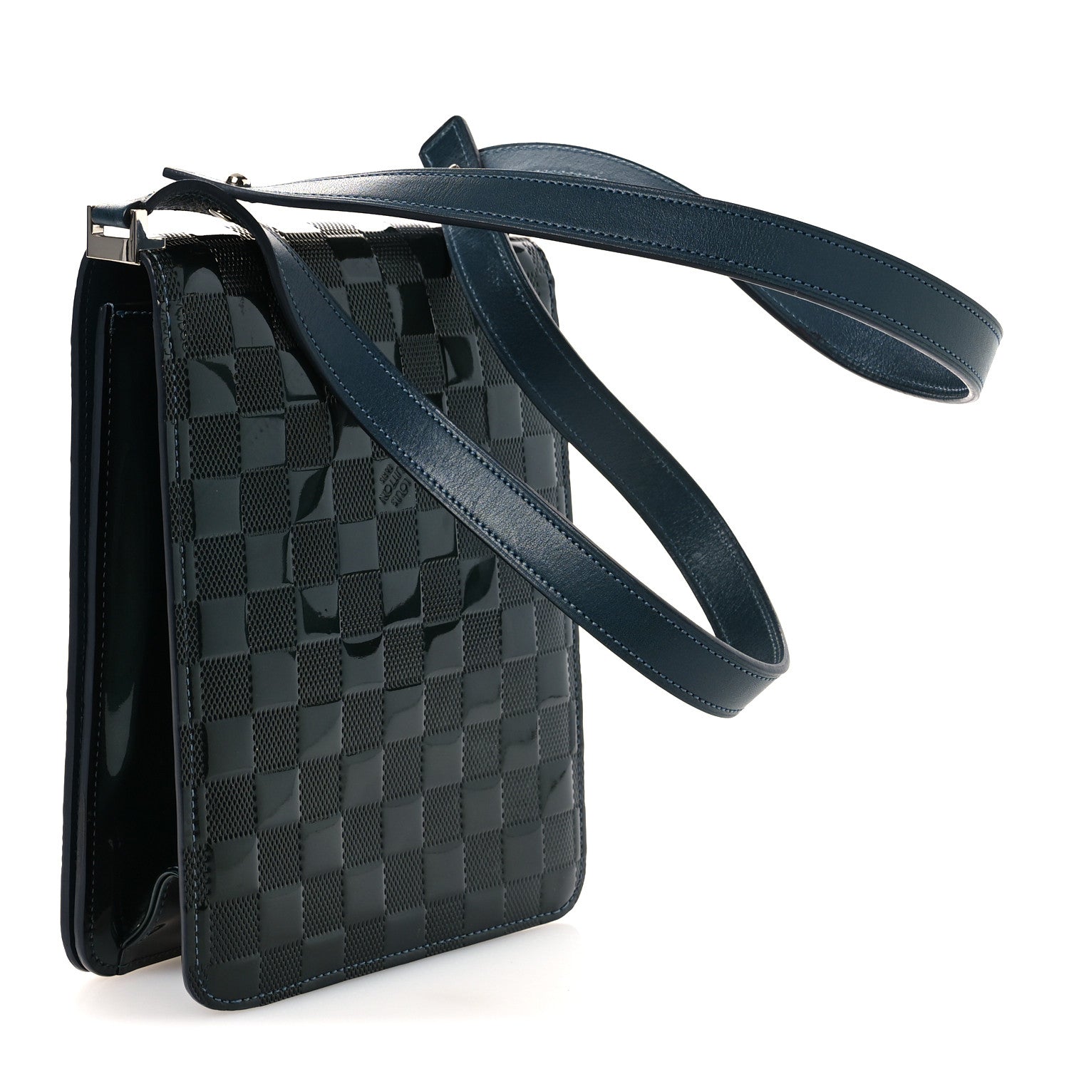 Louis Vuitton Damier Vernis Club Petrole Blue 3 of 16