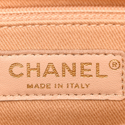 Chanel Calfskin Chevron Quilted Medium Coco Handle Flap Beige 6 of 10