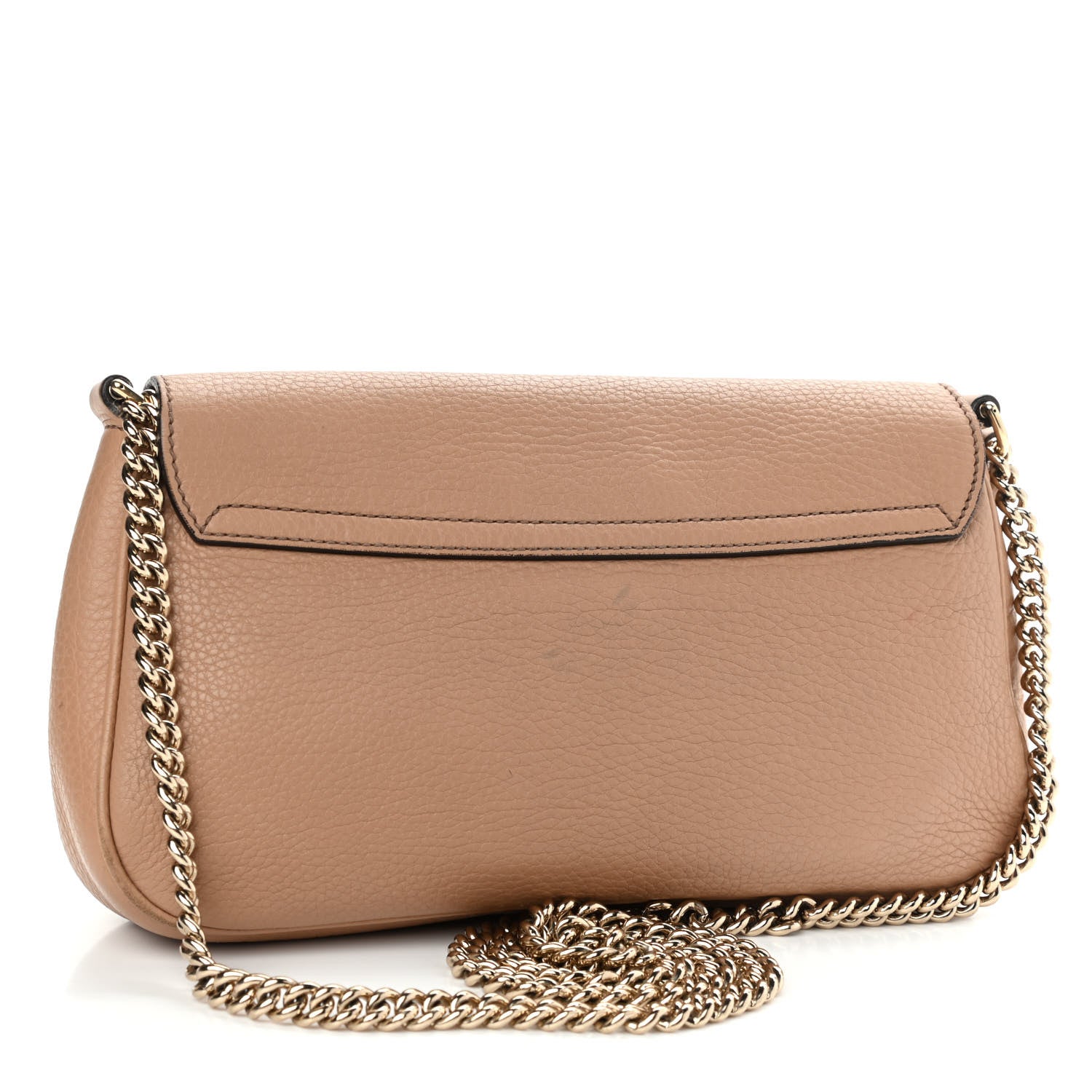 Gucci Pebbled Calfskin Medium Soho Flap Crossbody Camelia 3 of 18