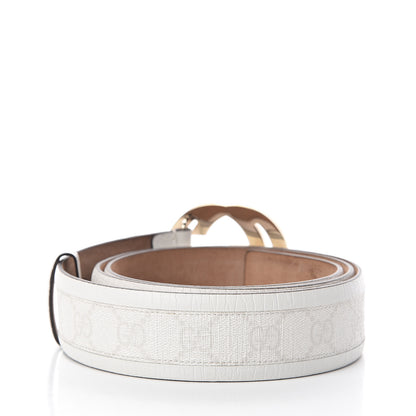 Gucci GG Plus Monogram Calfskin Interlocking G 40mm Belt 105 42 White 2 of 5
