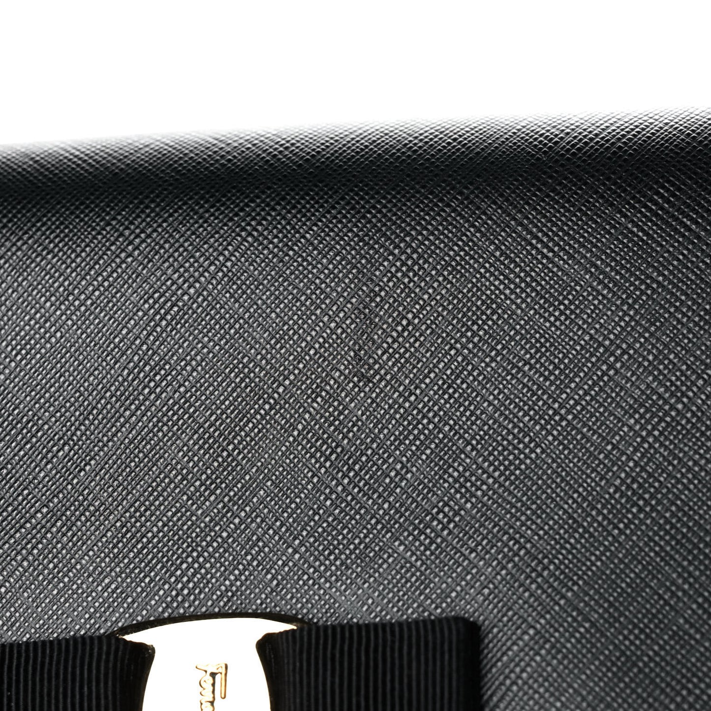 Printed Calfskin Vara Bow Chain Flap Crossbody Black