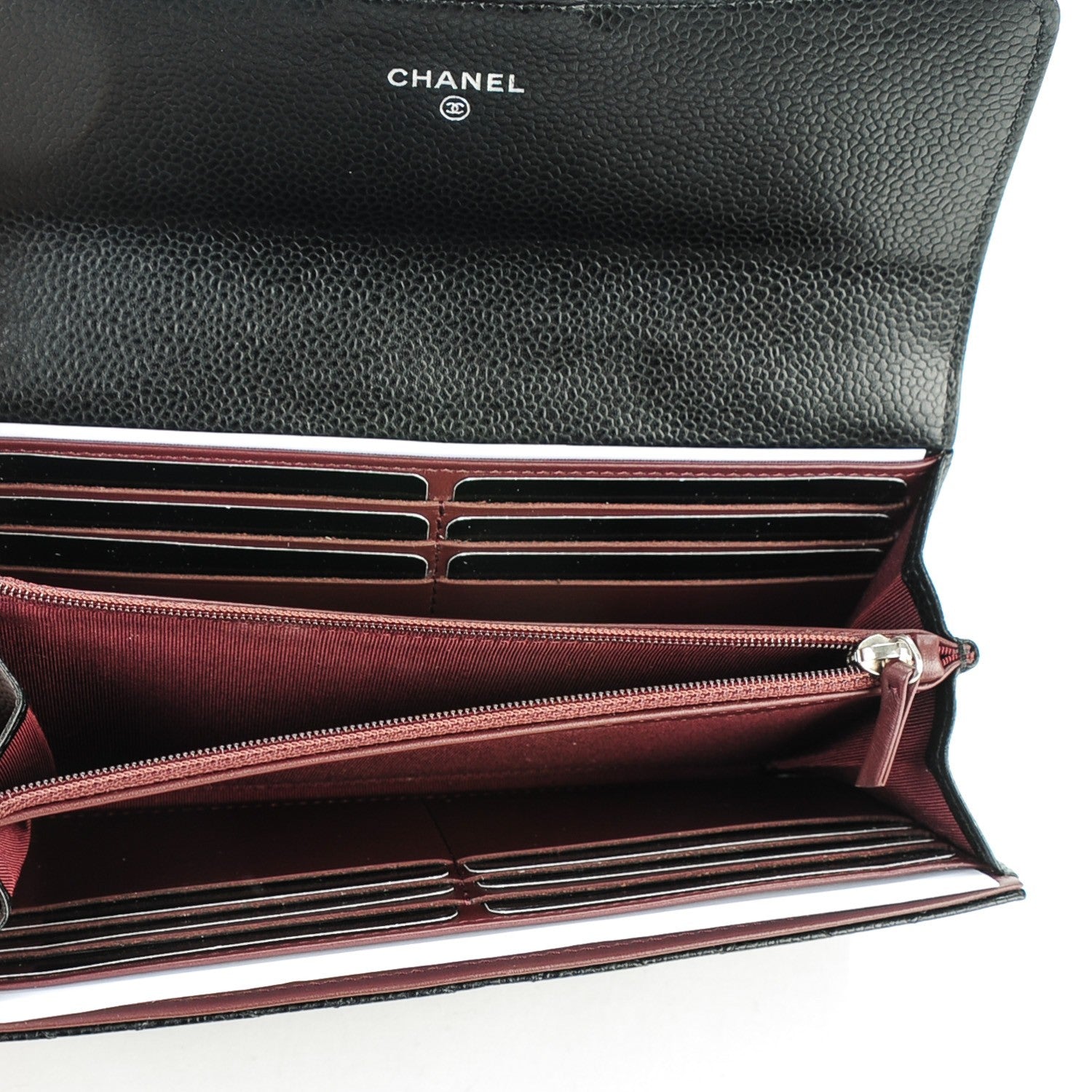 Chanel Caviar Quilted Large Gusset Flap Wallet Black 5 of 8