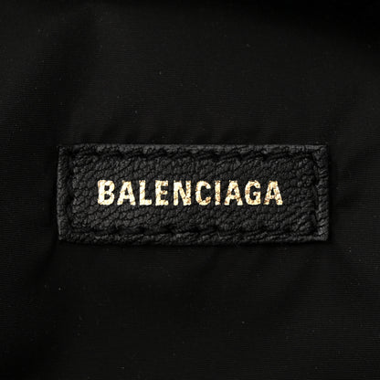 Balenciaga Sport Nylon Logo Embroidered Wheel Belt Bag Black White 6 of 10