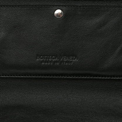 Bottega Veneta Calfskin Intarsio Toiletry Case Black 6 of 7